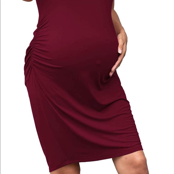 CARDYDONY size Medium Red Maternity Dress - Picture 3 of 3